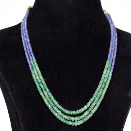  Emerald and Tanzanite String